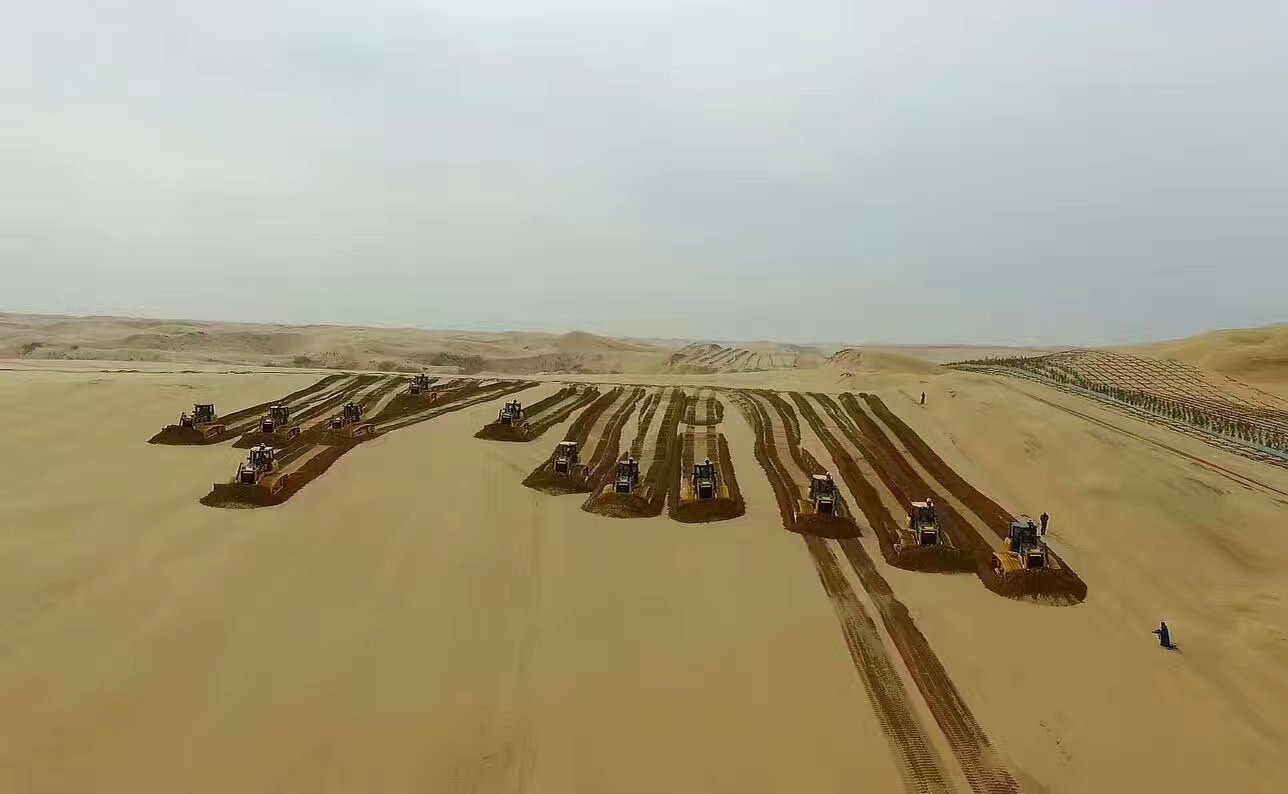 山推推土機(jī)沙漠行